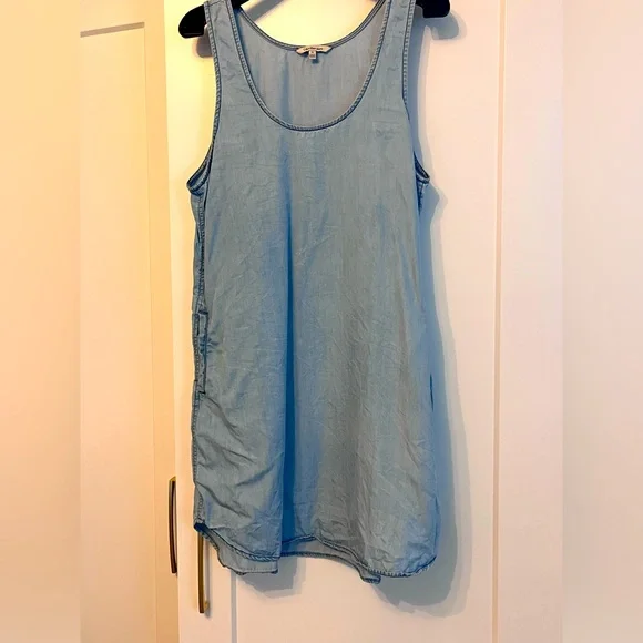 Calvin Klein Denim Sleeveless Tank Dress in Light Denim Wash size XL - Picture 1 of 2